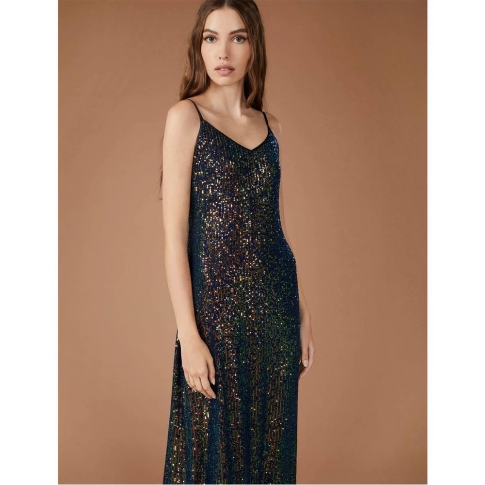 BCBGeneration Iridescent Sequin Midi Dress